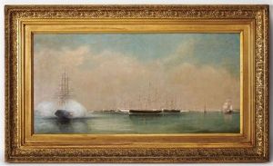 Chegada Ao Tejo Da Armada Italiana Com A Rainha Dona Maria Pia