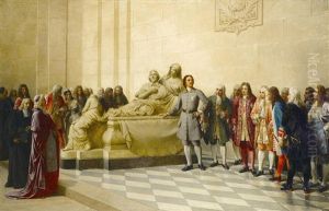 Peter The Great Visiting Cardinal Richelieu's Tomb In The Sorbonne, 1717 by Julian Boncza Tomaszewski