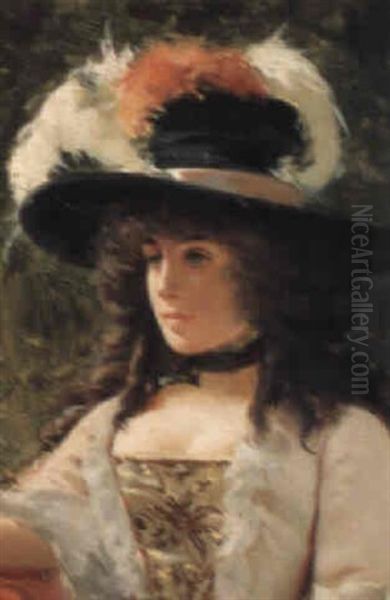 A Woman With A Feathered Hat - view 1