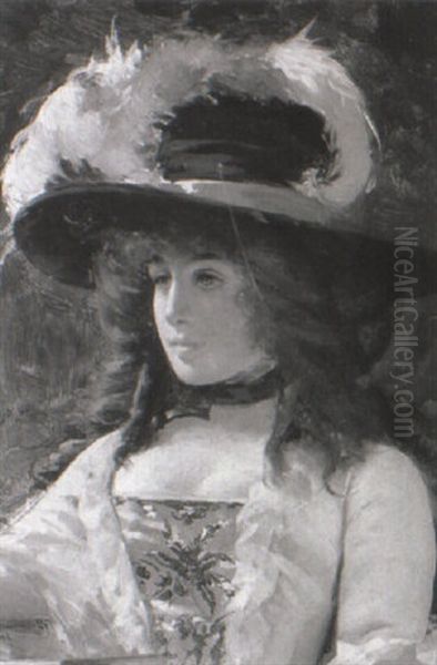 A Lady In A Feathered Hat - view 1