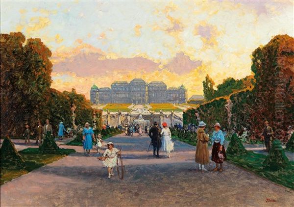 Sunday Walk In The Grounds Of The Belvedere Palace - view 1