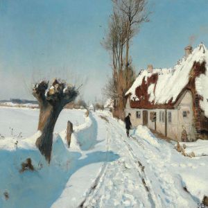 A Talk By The Street Door On A Sunny Winter Day