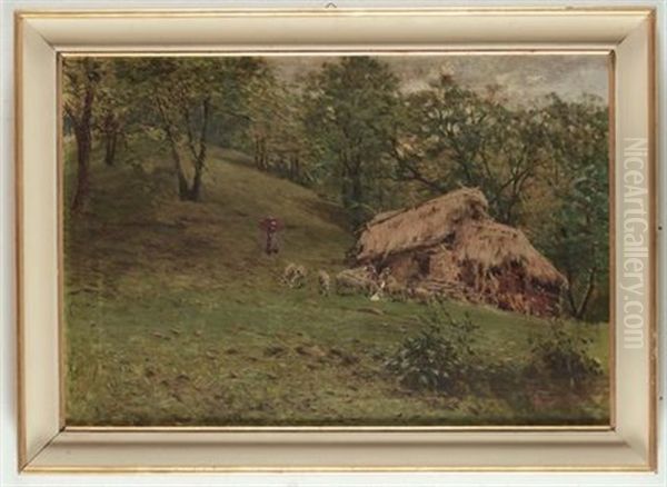 Paesaggio Campestre Con Pecore E Figure - view 1