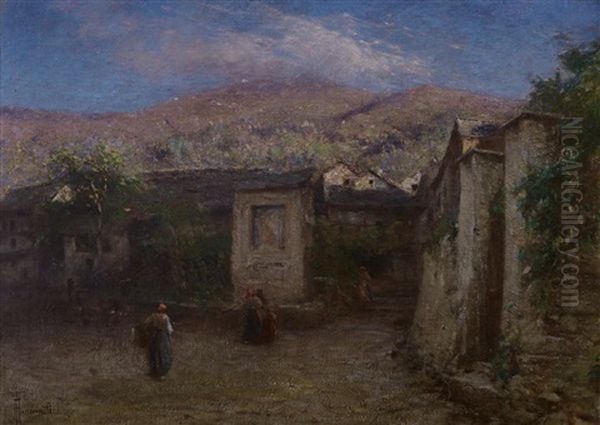 Scorcio Montano Con Figure - view 1