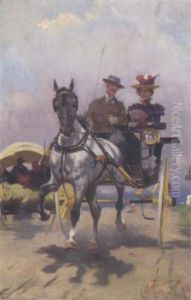 Kutschenfahrt by Augusto Tominz
