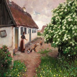 "sommermorgen. Honsene Fodres"