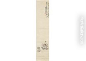 Confucius And His Ten Disciples by Tessai Tomioka