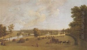 A View Of A Country House, Possibly Tapeley Park In The County Of Devonshire, The Seat Pf John Clevland, Esq by Peltro William Tomkins