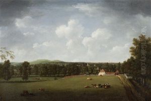 Distant View Of A Town (+ Another; 2 Works) by William Tomkins