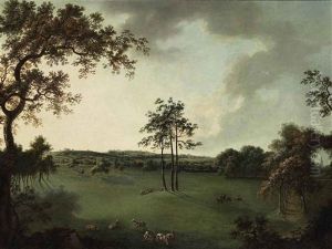 A View In Leicestershire With A Church (melton Mowbray?) In The Distance by William Tomkins