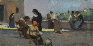 Chiacchiere In Terrazza by Adolfo Tommasi