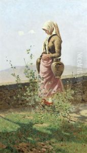 Donna Con Brocche by Angiolo Tommasi