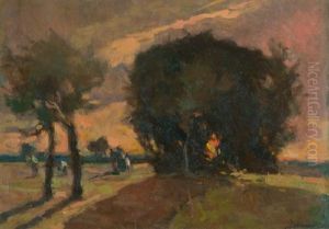 Paesaggio Con Figure by Lodovico Tommasi