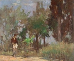 Donna In Giardino by Lodovico Tommasi