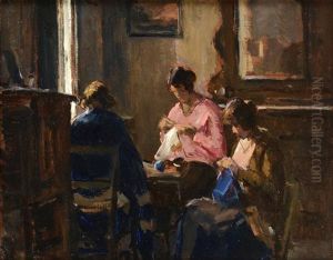 Donne Che Cuciono by Ludovico Tommasi