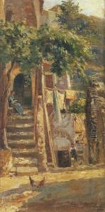 Scena Di Paese by Publio de Tommasi