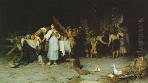 Flirtation At The Feast by Publio de Tommasi