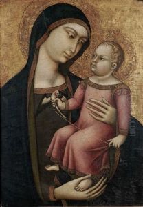The Madonna And Child by Luca Di Tomme