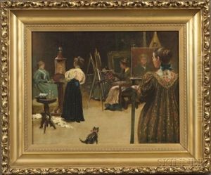 Women In Art Class by Frank Hector Tompkins