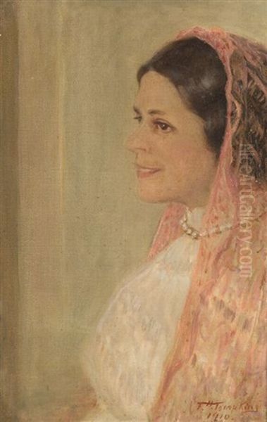 The Pink Shawl - Portrait Of Elizabeth Borden Hewitt - view 1
