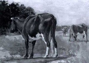 Cattle Grazing by Frank Hector Tompkins