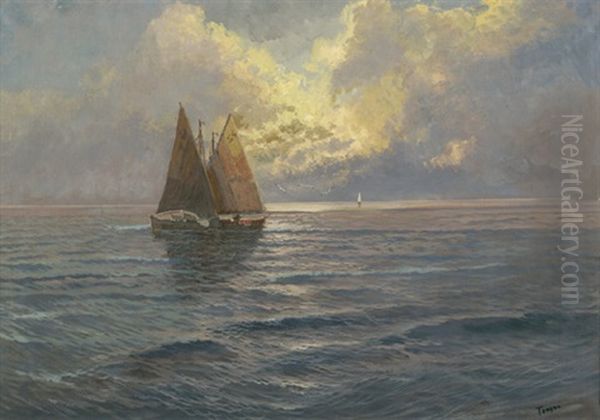 Segelschiffe Im Abendrot - view 1