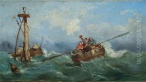 Chaloupe Recueillant Des Naufrages by Arthur Tomson