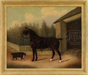 Carriage Horse In Full Harness by Clifton Tomson