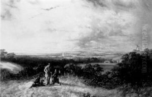 Sportsmen With Their Dogs And The Day's Bag In An Extensive Landscape With Ormskirk Beyond Sportsmen With Their Dogs And The Day's Bag In An Extensive Landscape With Ormskirk Beyond