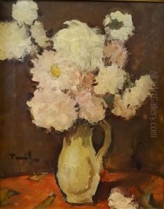 Pot With Chrysanthemums
