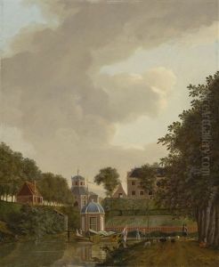 Utrecht, A View Of The Wittevrouwenpoort With The Suikerhuis by Gerrit Toorenburg