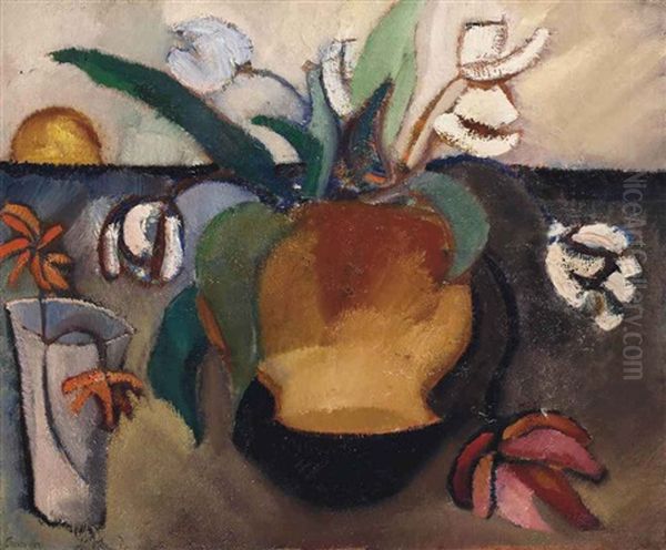 Vaas Met Tulpen - view 1