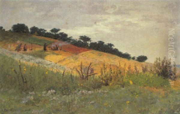 Kartoffelfeuer (landschaft Bei Stolp, Pommern) - view 1