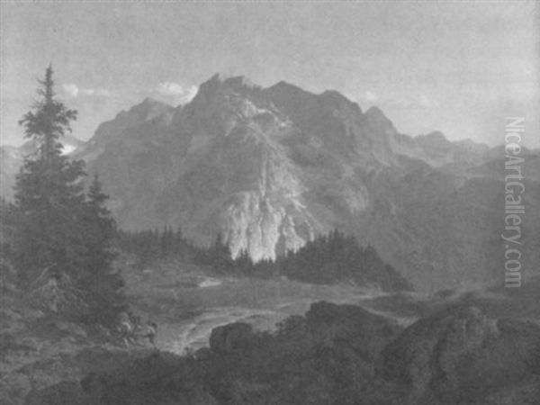 Gewaltiges Gebirgspanorama Mit Almhutte - view 1