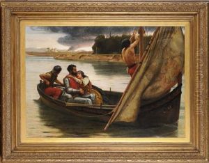 Voyage Of King Arthur And Morgan Le Fay by Frank William Warwick Topham