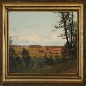 Harvest With A View Of A Inlet by Thorald Brendstrup