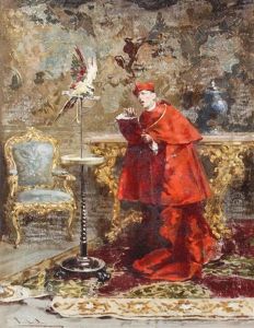 The Priest And The Parrot by Sinibaldo Tordi