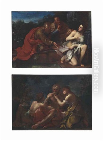 Susanna And The Elders; Lot And His Daughters (pair) - view 1