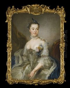 Portrait Of Princess Charlotte Amalie Wilhelmine Von Schleswig-holstein Sonderburg Plon, Seated by Stefano Torelli