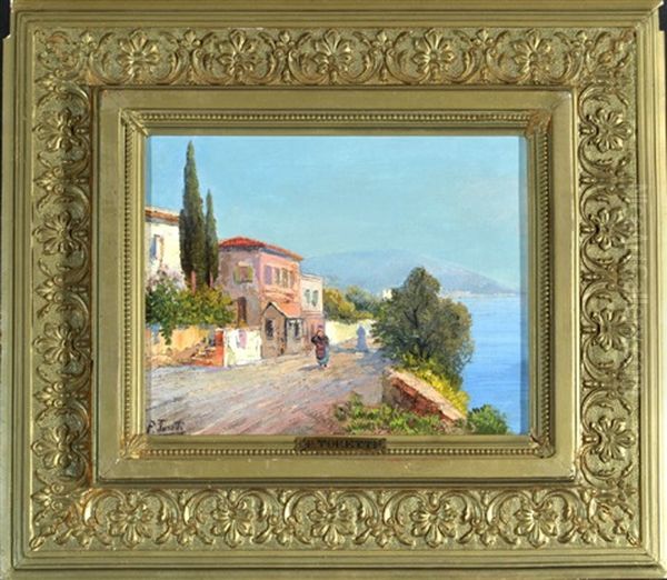 Italienisches Kustendorf Mit Personen - view 1