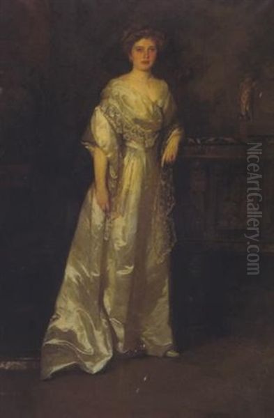 Reprasentatives Bildnis Grafin Sigmund, In Weisen Abendkleid - view 1