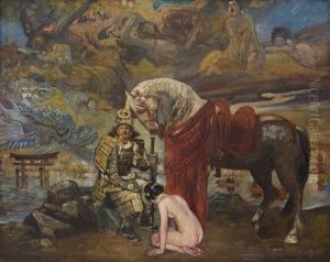 Woman Kneeling Before Soldier
