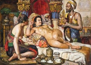The Gift (odalisques) by Gyula Tornai