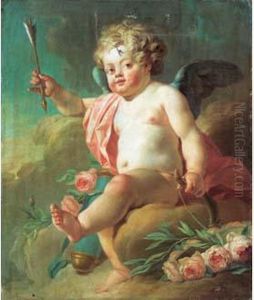 L'amour Tenant Un Arc Et Une Fleche by Nicolas-Guy Brenet