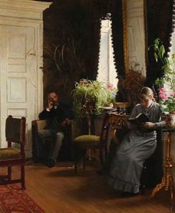 Sunday Afternoon In A Living Room by Wenzel Ulrik Tornoe