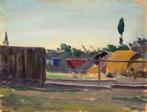 Backyards In Martely by Janos Tornyai
