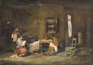 Visiting The Baby by Janos Tornyai