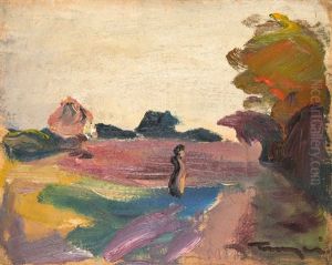 Woman, On The Reverse: Farm-house
