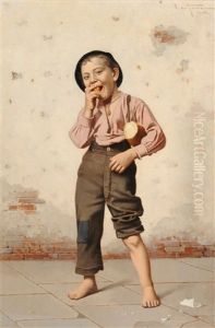 Young Italian Street Urchin by Giulio Del Torre
