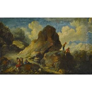 Felsige Landschaft Mit Staffage Felsige Landschaft Mit Staffage